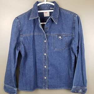 Levis Dry Goods Jean Jacket Girls Large Vintage 1999 100% Cotton